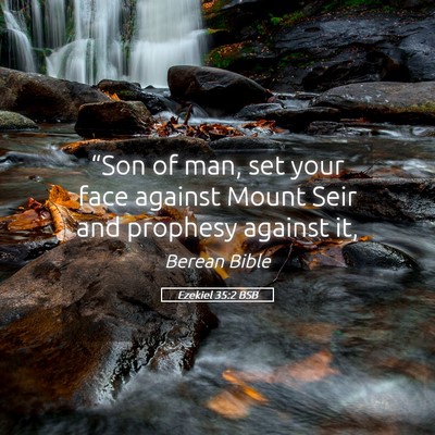 Picture 05 - Ezekiel 35:2 BSB - “Son of man, set your face against Mount Seir - Bible Verse Picture