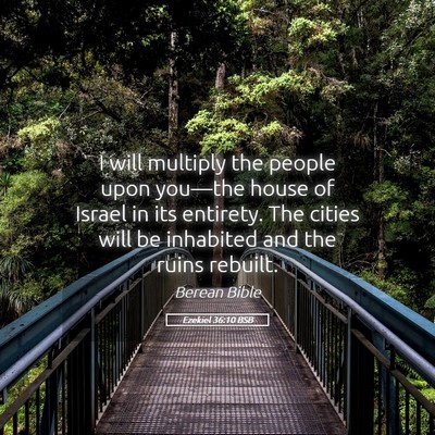Picture 05 - Ezekiel 36:10 BSB - I will multiply the people upon you—the house - Bible Verse Picture