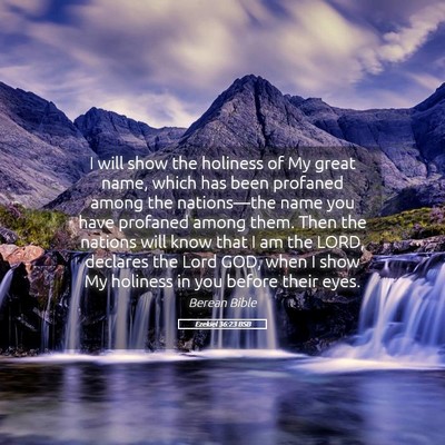 Picture 05 - Ezekiel 36:23 BSB - I will show the holiness of My great name, which - Bible Verse Picture