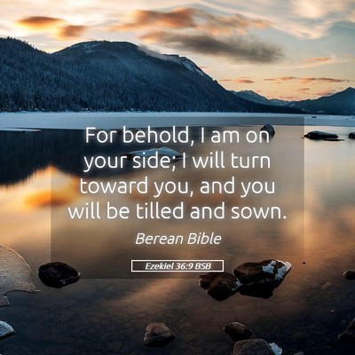 Picture 05 - Ezekiel 36:9 BSB - For behold, I am on your side; I will turn toward - Bible Verse Picture