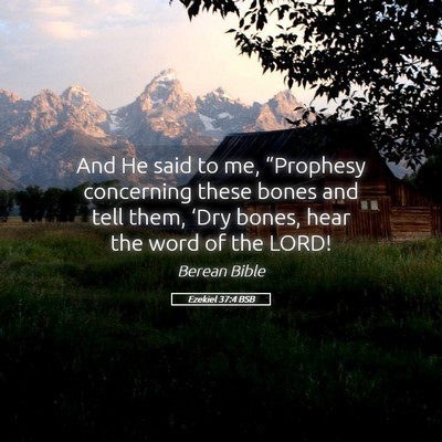Picture 05 - Ezekiel 37:4 BSB - And He said to me, “Prophesy concerning these - Bible Verse Picture
