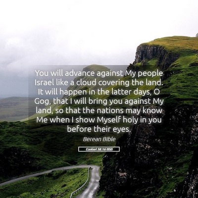 Picture 05 - Ezekiel 38:16 BSB - You will advance against My people Israel like a - Bible Verse Picture