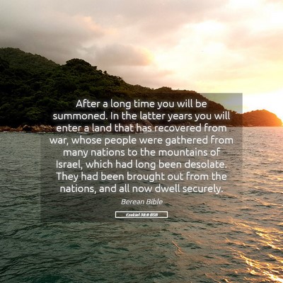 Picture 05 - Ezekiel 38:8 BSB - After a long time you will be summoned. In the - Bible Verse Picture