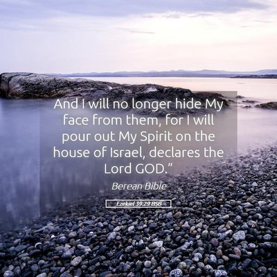 Picture 05 - Ezekiel 39:29 BSB - And I will no longer hide My face from them, for - Bible Verse Picture