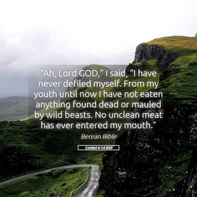 Picture 05 - Ezekiel 4:14 BSB - “Ah, Lord GOD,” I said, “I have never - Bible Verse Picture