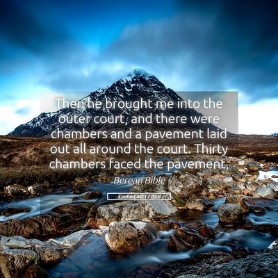 Picture 05 - Ezekiel 40:17 BSB - Then he brought me into the outer court, and - Bible Verse Picture