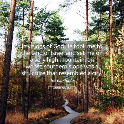 Picture 05 - Ezekiel 40:2 BSB - In visions of God He took me to the land of - Bible Verse Picture