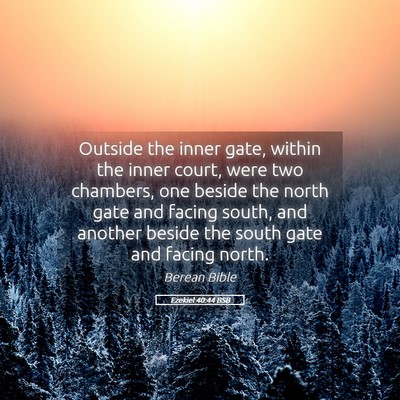 Picture 05 - Ezekiel 40:44 BSB - Outside the inner gate, within the inner court, - Bible Verse Picture