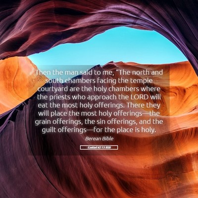 Picture 05 - Ezekiel 42:13 BSB - Then the man said to me, “The north and south - Bible Verse Picture