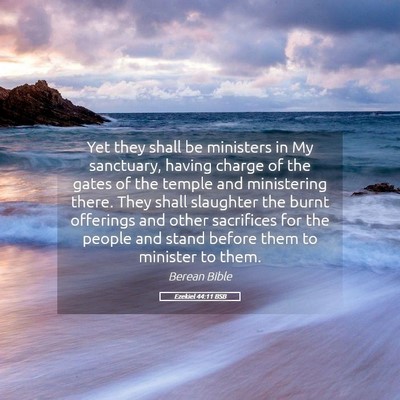 Picture 05 - Ezekiel 44:11 BSB - Yet they shall be ministers in My sanctuary, - Bible Verse Picture