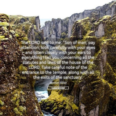 Picture 05 - Ezekiel 44:5 BSB - The LORD said to me: “Son of man, pay - Bible Verse Picture
