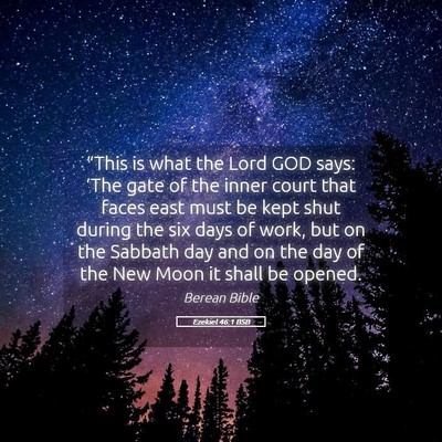 Picture 05 - Ezekiel 46:1 BSB - “This is what the Lord GOD says: ‘The gate of - Bible Verse Picture