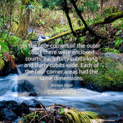 Picture 05 - Ezekiel 46:22 BSB - In the four corners of the outer court there were - Bible Verse Picture