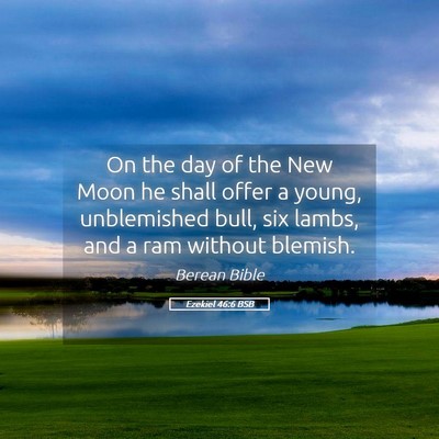 Picture 05 - Ezekiel 46:6 BSB - On the day of the New Moon he shall offer a - Bible Verse Picture