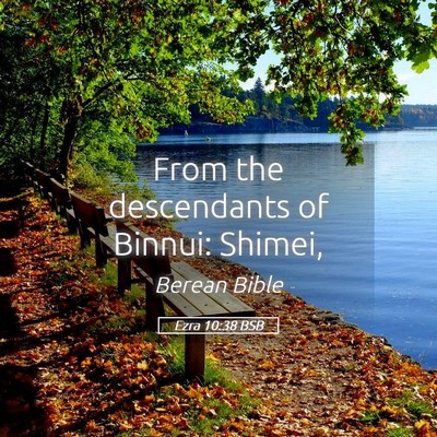 Picture 05 - Ezra 10:38 BSB - From the descendants of Binnui: - Bible Verse Picture