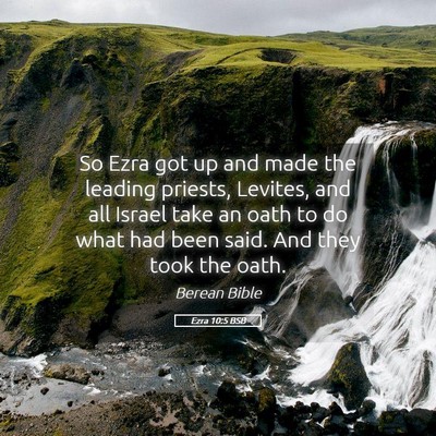Picture 05 - Ezra 10:5 BSB - So Ezra got up and made the leading priests, - Bible Verse Picture