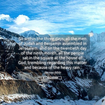 Picture 05 - Ezra 10:9 BSB - So within the three days, all the men of Judah - Bible Verse Picture