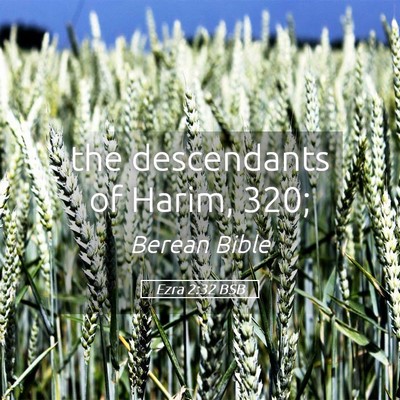 Picture 05 - Ezra 2:32 BSB - the descendants of Harim, - Bible Verse Picture