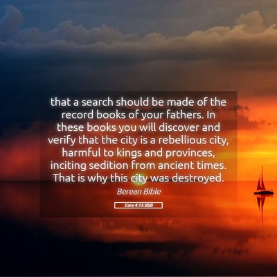 Picture 05 - Ezra 4:15 BSB - that a search should be made of the record books - Bible Verse Picture