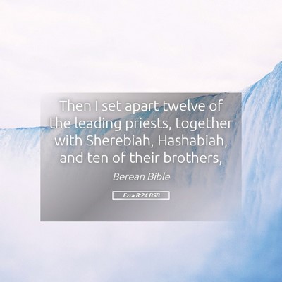 Picture 05 - Ezra 8:24 BSB - Then I set apart twelve of the leading priests, - Bible Verse Picture