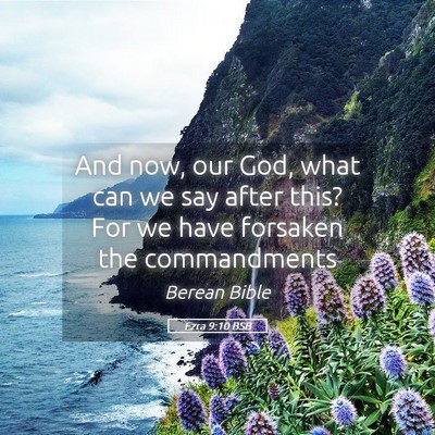 Picture 05 - Ezra 9:10 BSB - And now, our God, what can we say after this? For - Bible Verse Picture