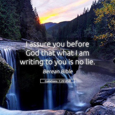 Picture 05 - Galatians 1:20 BSB - I assure you before God that what I am writing to - Bible Verse Picture