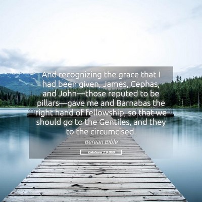 Picture 05 - Galatians 2:9 BSB - And recognizing the grace that I had been given, - Bible Verse Picture