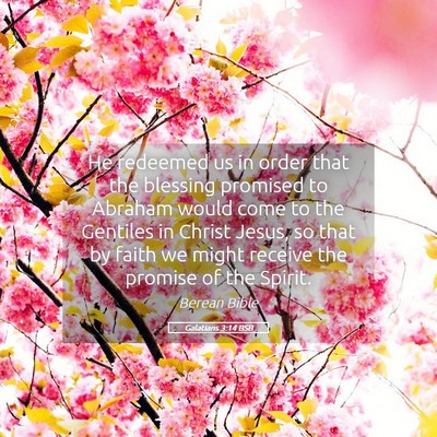 Picture 05 - Galatians 3:14 BSB - He redeemed us in order that the blessing - Bible Verse Picture