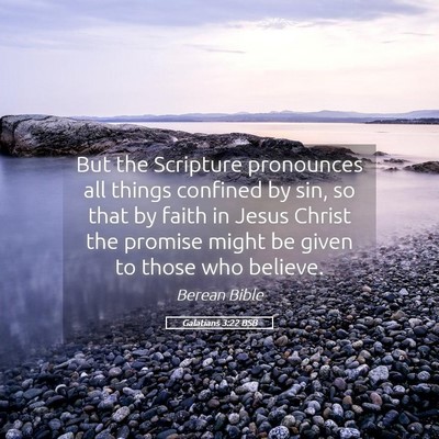 Picture 05 - Galatians 3:22 BSB - But the Scripture pronounces all things confined - Bible Verse Picture