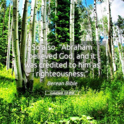 Picture 05 - Galatians 3:6 BSB - So also, “Abraham believed God, and it was - Bible Verse Picture