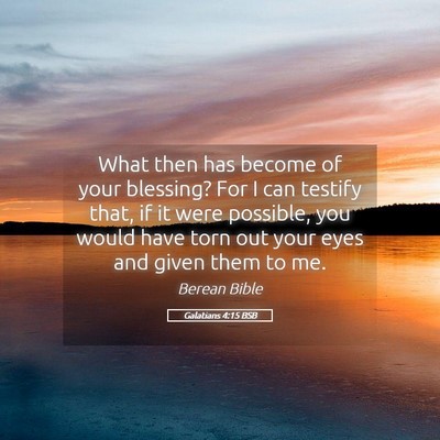 Picture 05 - Galatians 4:15 BSB - What then has become of your blessing? For I can - Bible Verse Picture