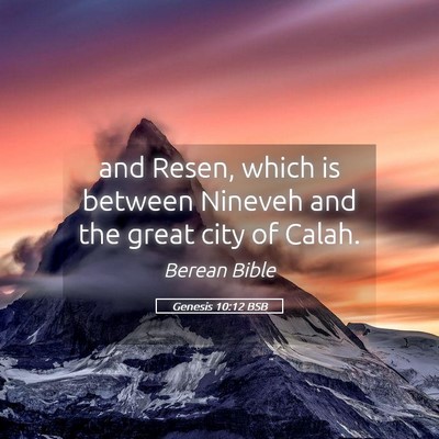 Picture 05 - Genesis 10:12 BSB - and Resen, which is between Nineveh and the great - Bible Verse Picture