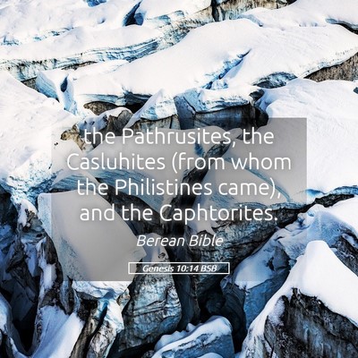 Picture 05 - Genesis 10:14 BSB - the Pathrusites, the Casluhites (from whom the - Bible Verse Picture