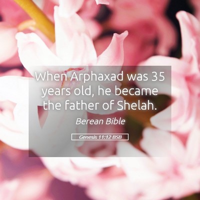Picture 05 - Genesis 11:12 BSB - When Arphaxad was 35 years old, he became the - Bible Verse Picture