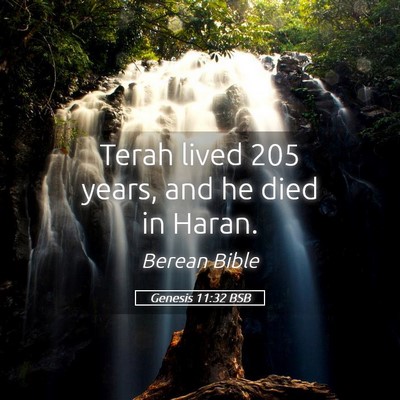 Picture 05 - Genesis 11:32 BSB - Terah lived 205 years, and he died in - Bible Verse Picture