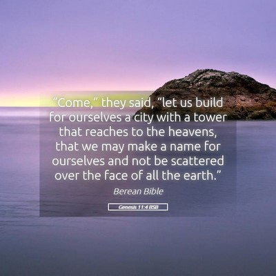 Picture 05 - Genesis 11:4 BSB - “Come,” they said, “let us build for - Bible Verse Picture