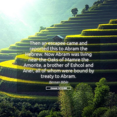 Picture 05 - Genesis 14:13 BSB - Then an escapee came and reported this to Abram - Bible Verse Picture