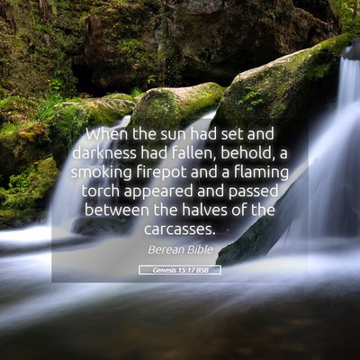 Picture 05 - Genesis 15:17 BSB - When the sun had set and darkness had fallen, - Bible Verse Picture