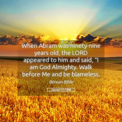 Picture 05 - Genesis 17:1 BSB - When Abram was ninety-nine years old, the LORD - Bible Verse Picture