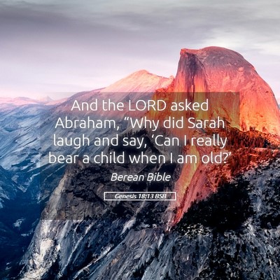 Picture 05 - Genesis 18:13 BSB - And the LORD asked Abraham, “Why did Sarah - Bible Verse Picture