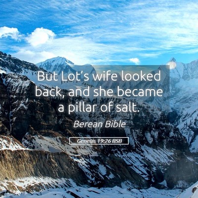Picture 05 - Genesis 19:26 BSB - But Lot’s wife looked back, and she became a - Bible Verse Picture