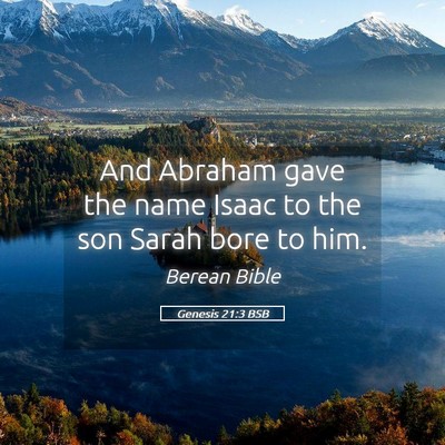 Picture 05 - Genesis 21:3 BSB - And Abraham gave the name Isaac to the son Sarah - Bible Verse Picture