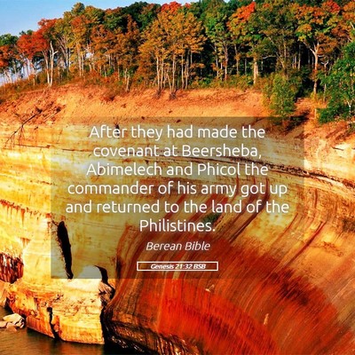 Picture 05 - Genesis 21:32 BSB - After they had made the covenant at Beersheba, - Bible Verse Picture