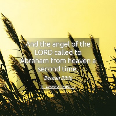 Picture 05 - Genesis 22:15 BSB - And the angel of the LORD called to Abraham from - Bible Verse Picture