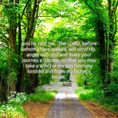 Picture 05 - Genesis 24:40 BSB - And he told me, ‘The LORD, before whom I have - Bible Verse Picture
