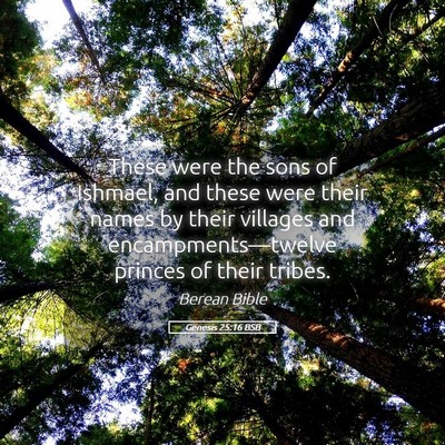 Picture 05 - Genesis 25:16 BSB - These were the sons of Ishmael, and these were - Bible Verse Picture