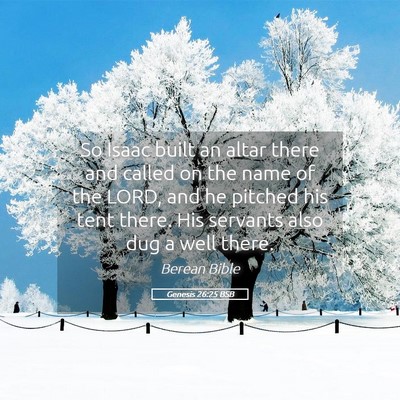 Picture 05 - Genesis 26:25 BSB - So Isaac built an altar there and called on the - Bible Verse Picture