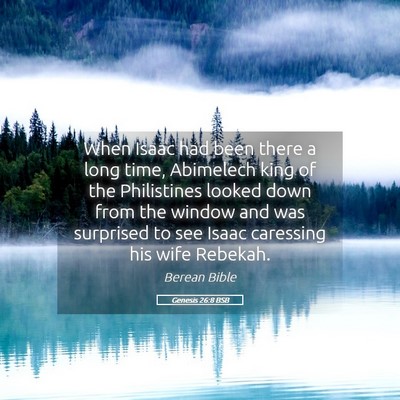 Picture 05 - Genesis 26:8 BSB - When Isaac had been there a long time, Abimelech - Bible Verse Picture