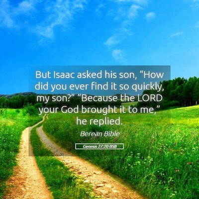 Picture 05 - Genesis 27:20 BSB - But Isaac asked his son, “How did you ever find - Bible Verse Picture