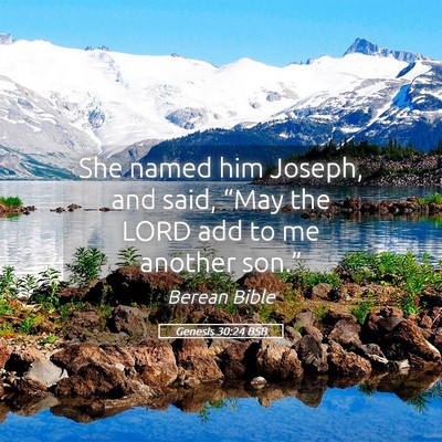 Picture 05 - Genesis 30:24 BSB - She named him Joseph, and said, “May the LORD - Bible Verse Picture